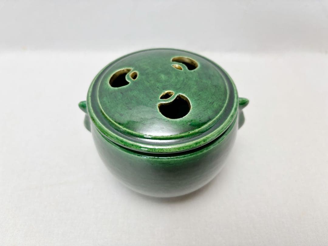 未使用 茶道具 佐々木松楽作 青楽 三ツ具足 利休忌 陶印 七事式 紙箱