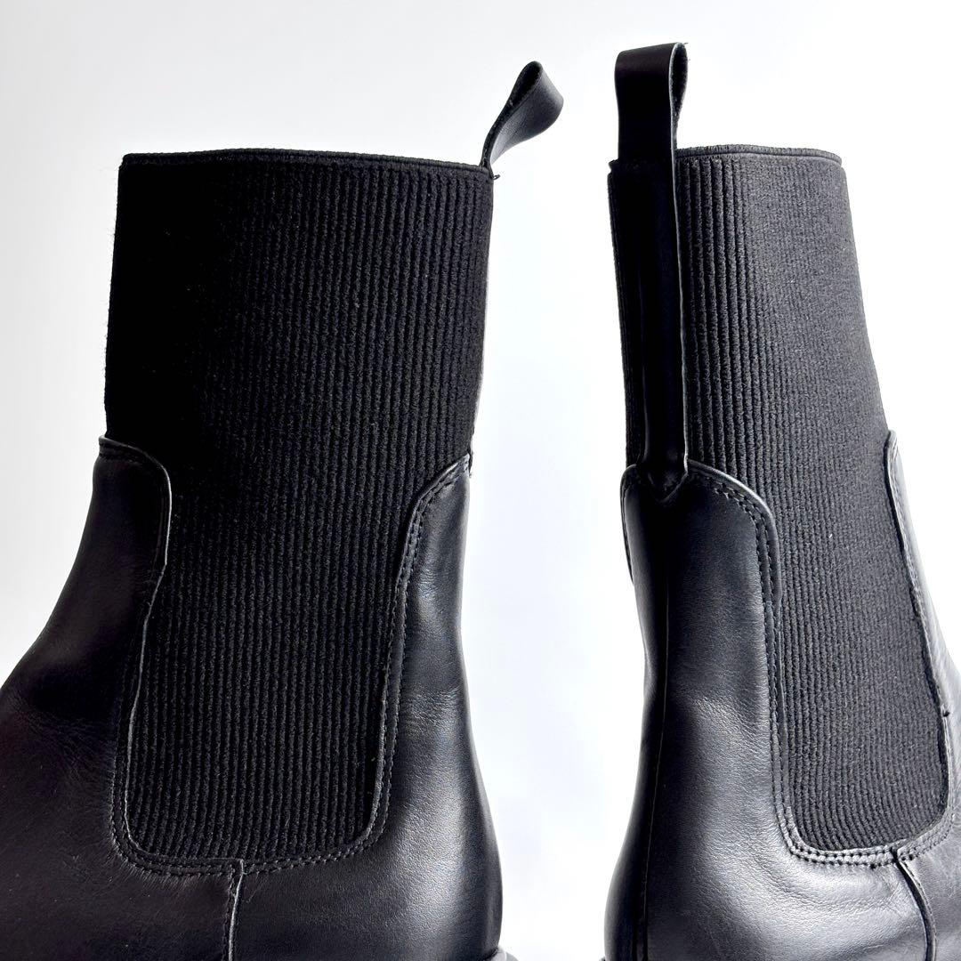 新品同様 CORSO ROMA 9 コルソローマ リブサイドゴアブーツ 23.5