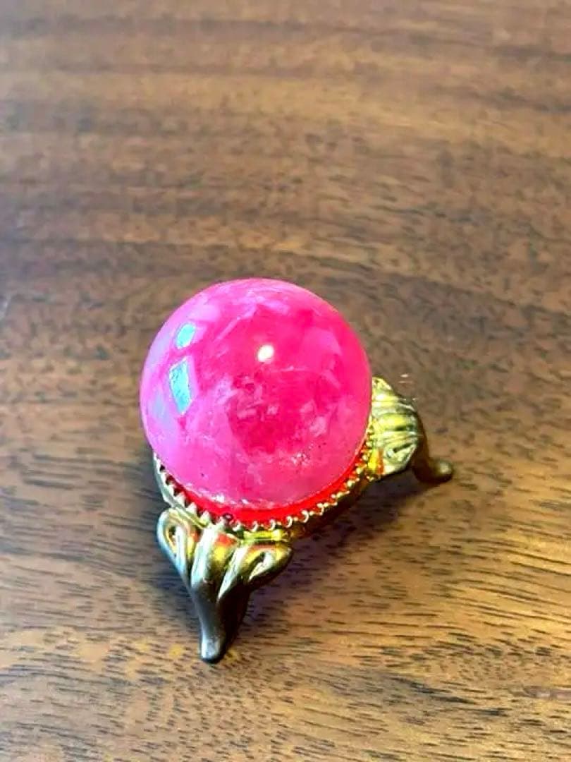 スイートホーム鉱山産　インカローズ　ロードクロサイト　丸型　天然石　水晶　貴石