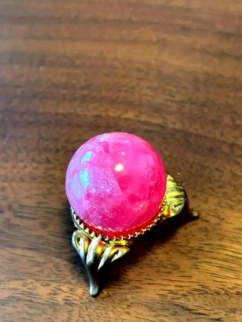 スイートホーム鉱山産　インカローズ　ロードクロサイト　丸型　天然石　水晶　貴石