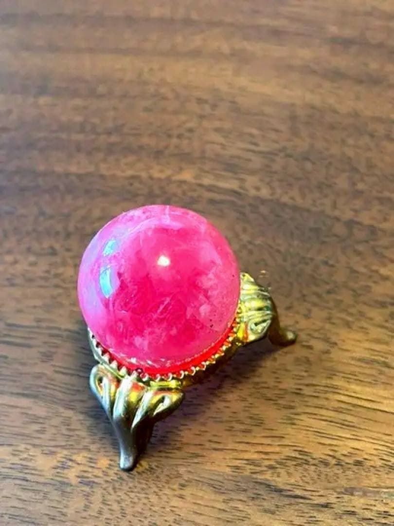 スイートホーム鉱山産　インカローズ　ロードクロサイト　丸型　天然石　水晶　貴石