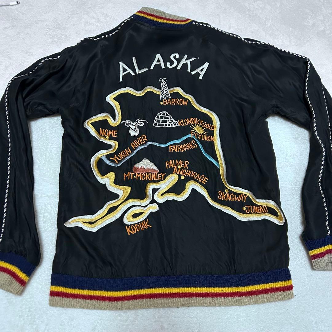 希少ビームス別注×東洋ALASKA スカジャン 紺×黒