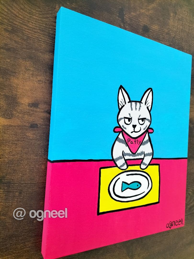 ico　2点まとめ　アクリル画　原画