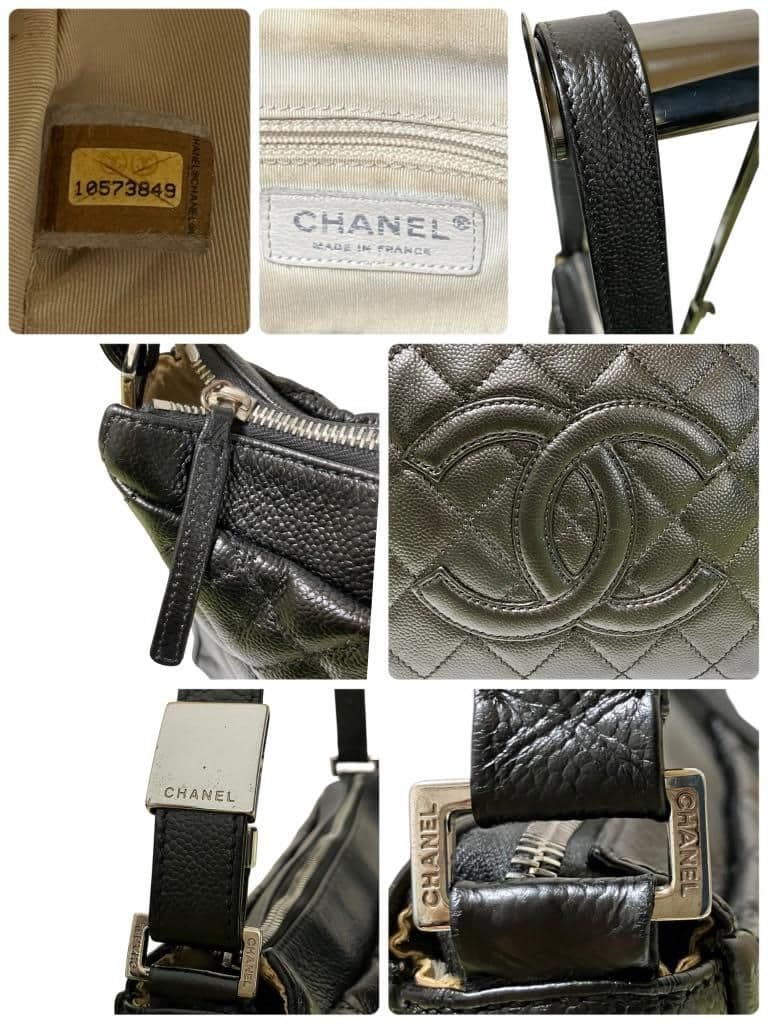みーCHANEL マトラッセ キャビアスキン ショルダーバッグ シール