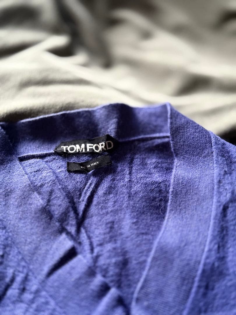 TOM FORD 100%カシミヤ ネイビーセーター 46