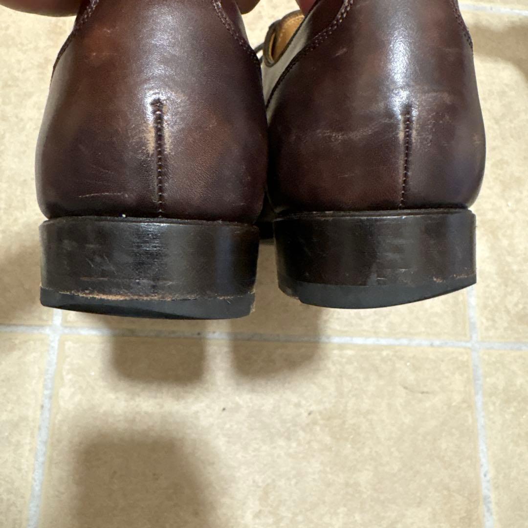 【RAYMAR】24.5cm 革靴　ダークブラウン クォーターブローグ　レイマー