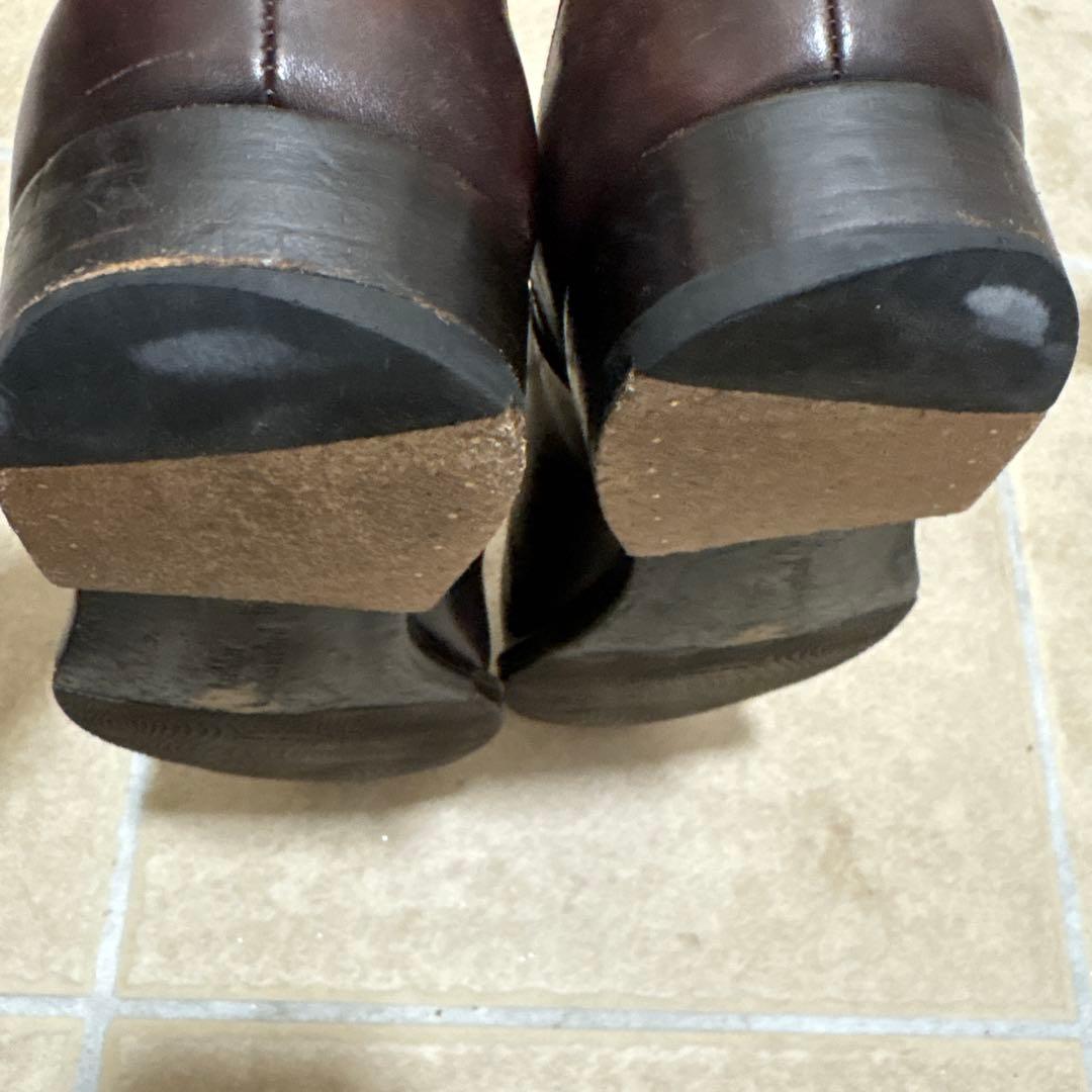 【RAYMAR】24.5cm 革靴　ダークブラウン クォーターブローグ　レイマー