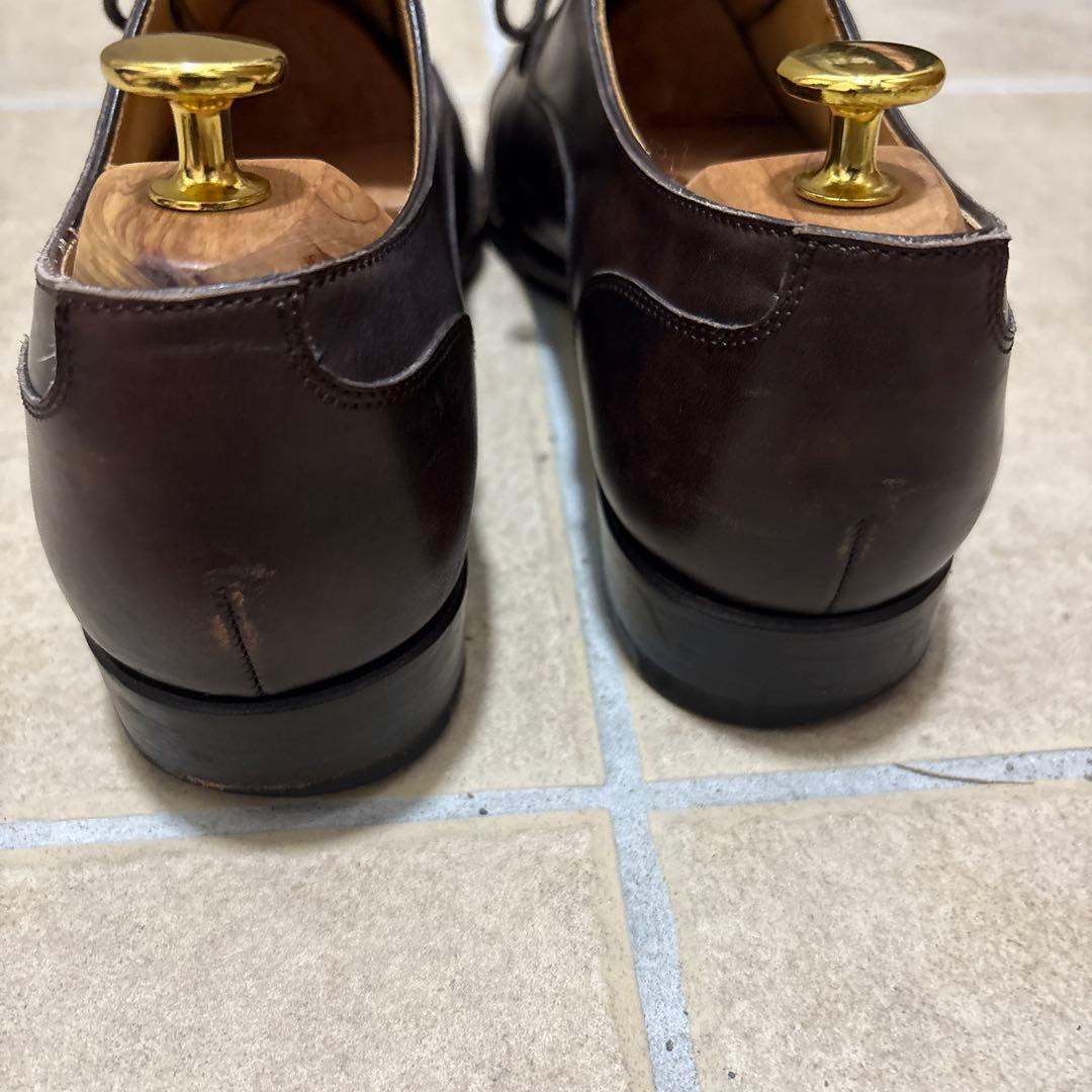 【RAYMAR】24.5cm 革靴　ダークブラウン クォーターブローグ　レイマー