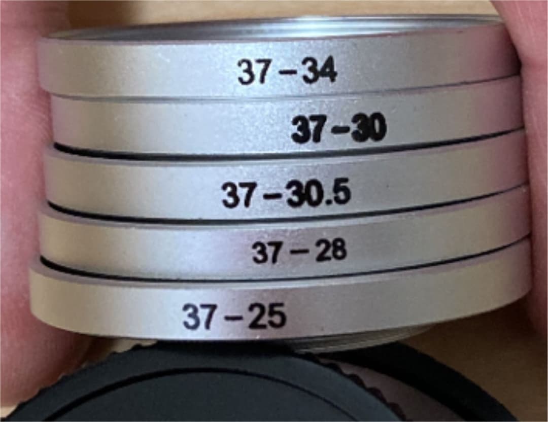 ワイド　マクロレンズとアタッチメントスペーサー　取付φ37