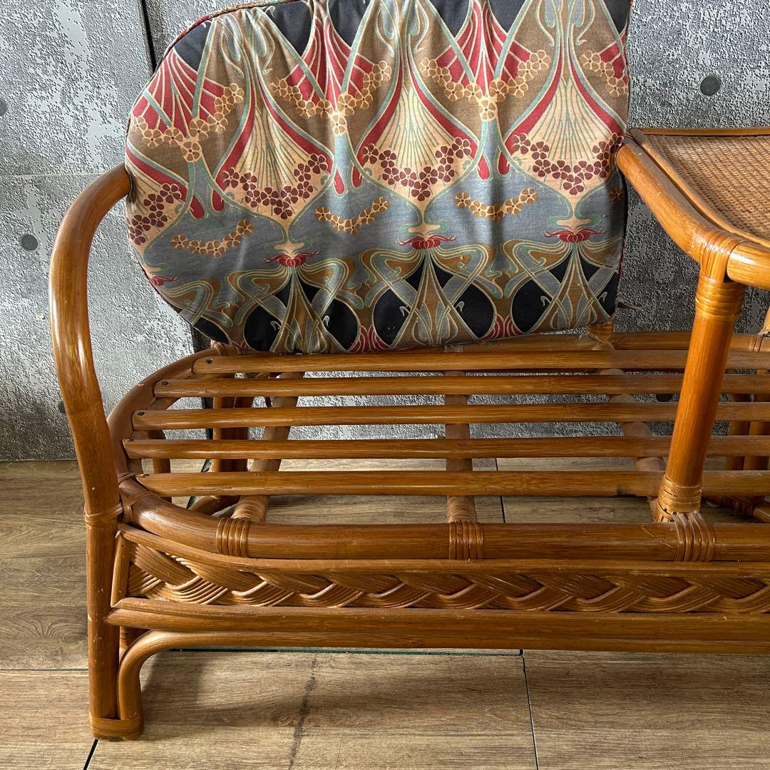 achan.꧁籐素材꧂ラタンテレフォンベンチ ソファ 電話台 いす チェア