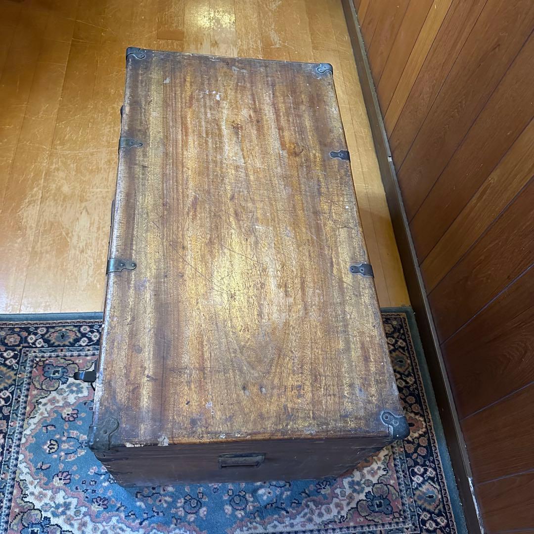 最終値下げ！アンティーク　木製トランクケース　長持　木箱