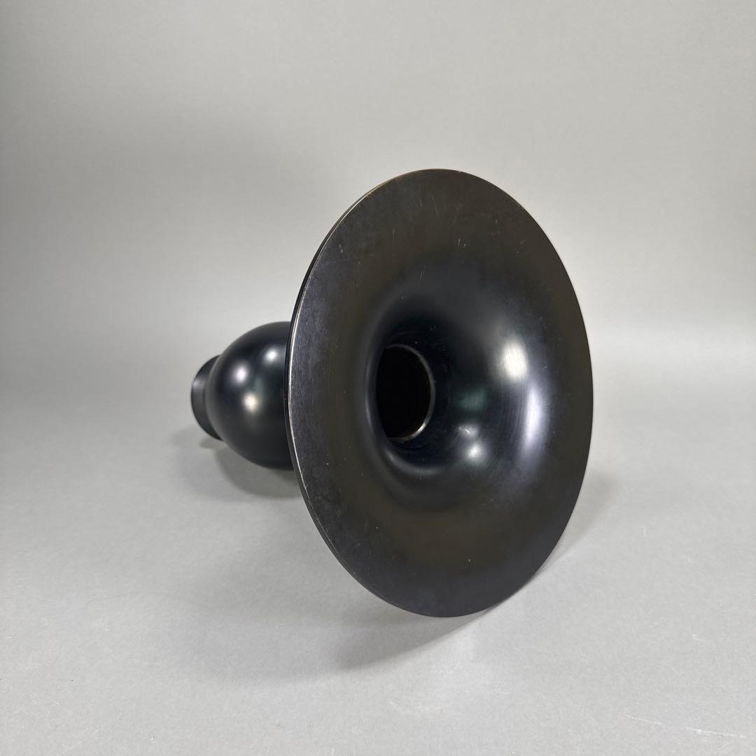 いけばな　池坊　立花　銅鋳造　銅花器　高さ29.5cm 華道具　花瓶　銅器