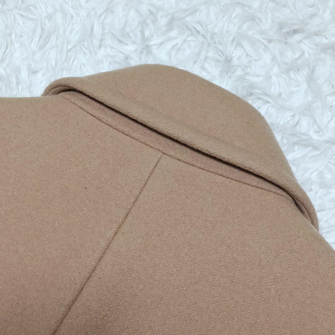 バーバリーブルーレーベル　ウールロングコート　ノバチェック　キャメル　サイズ40