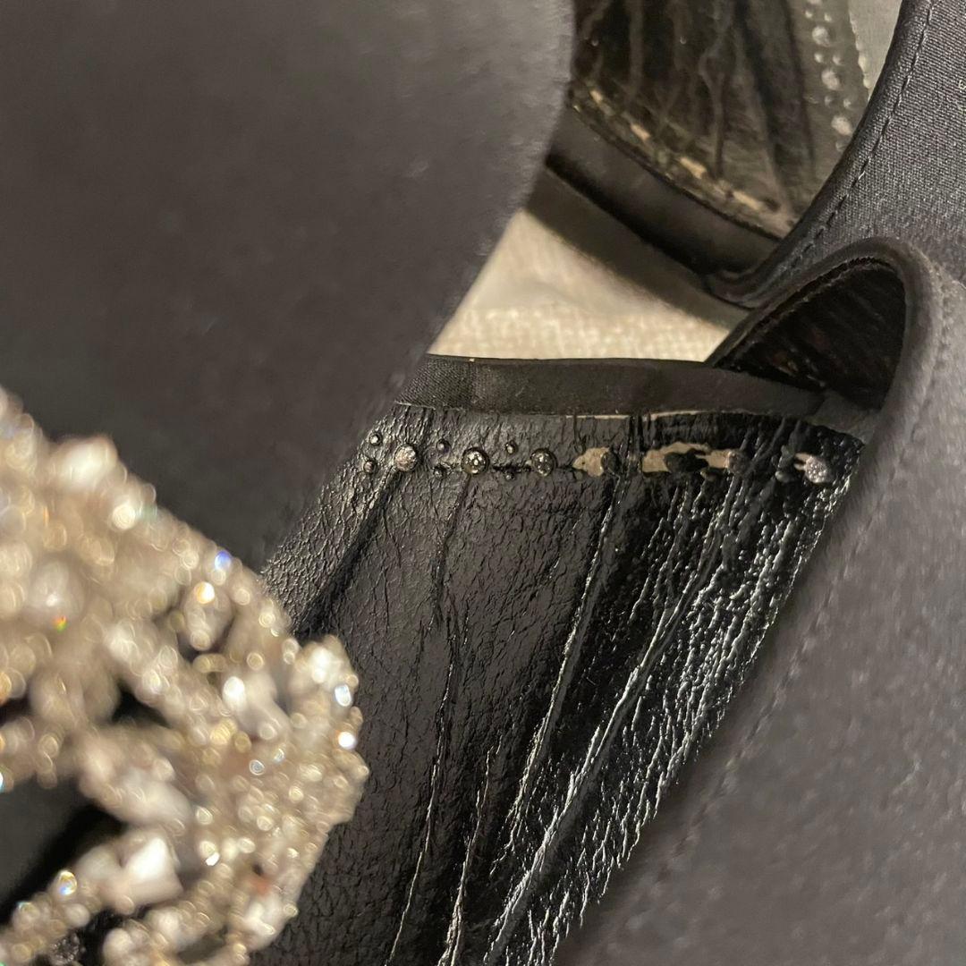 ●マノロブラニク ドロワー ビジュー サンダル フラットジュエルサンダル