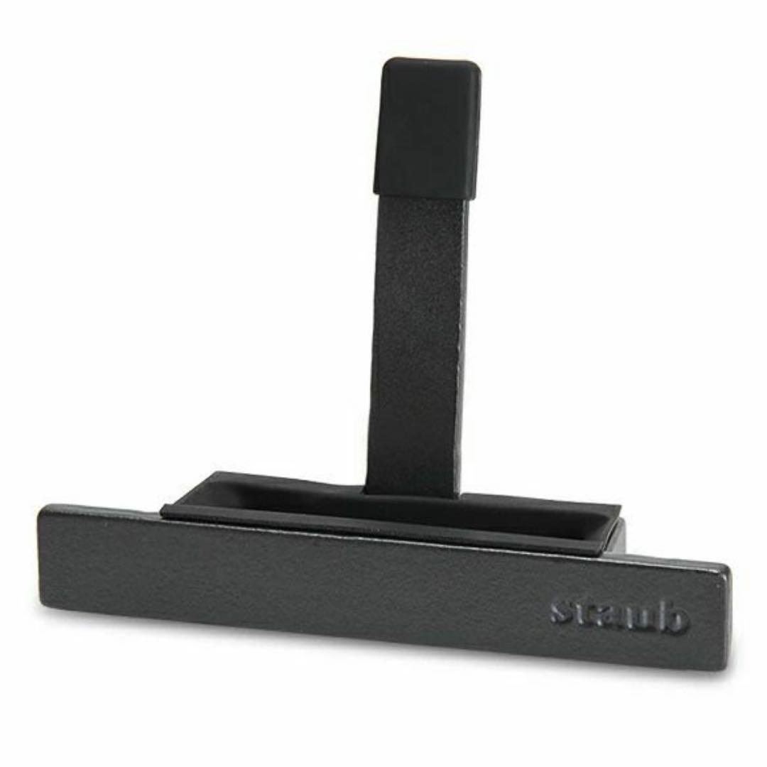 定価14,850円Staub 蓋置き リッドホルダー 黒 ストウブ