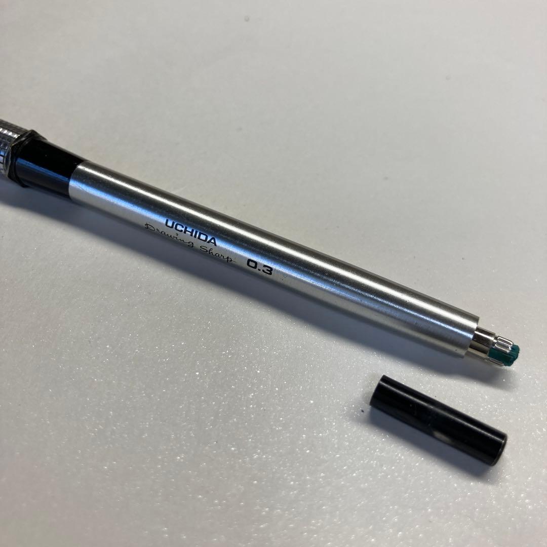 UCHIDA製0.3mmの製図用のシャープペンシル、0.3mm 替え芯付き