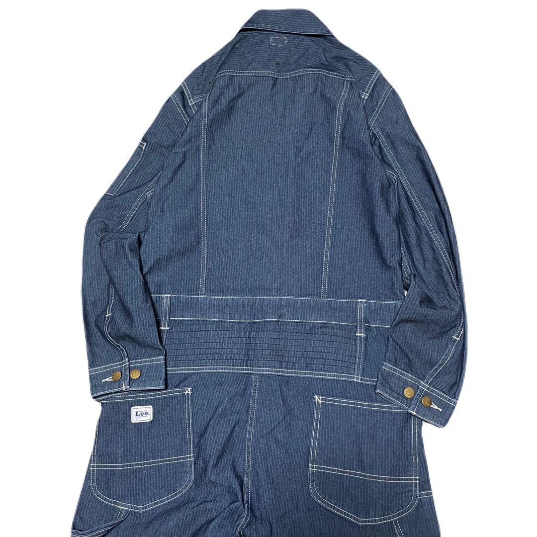 LEE ネイビー ストライプ つなぎオーバーオール つなぎ 使用頻度少なめ