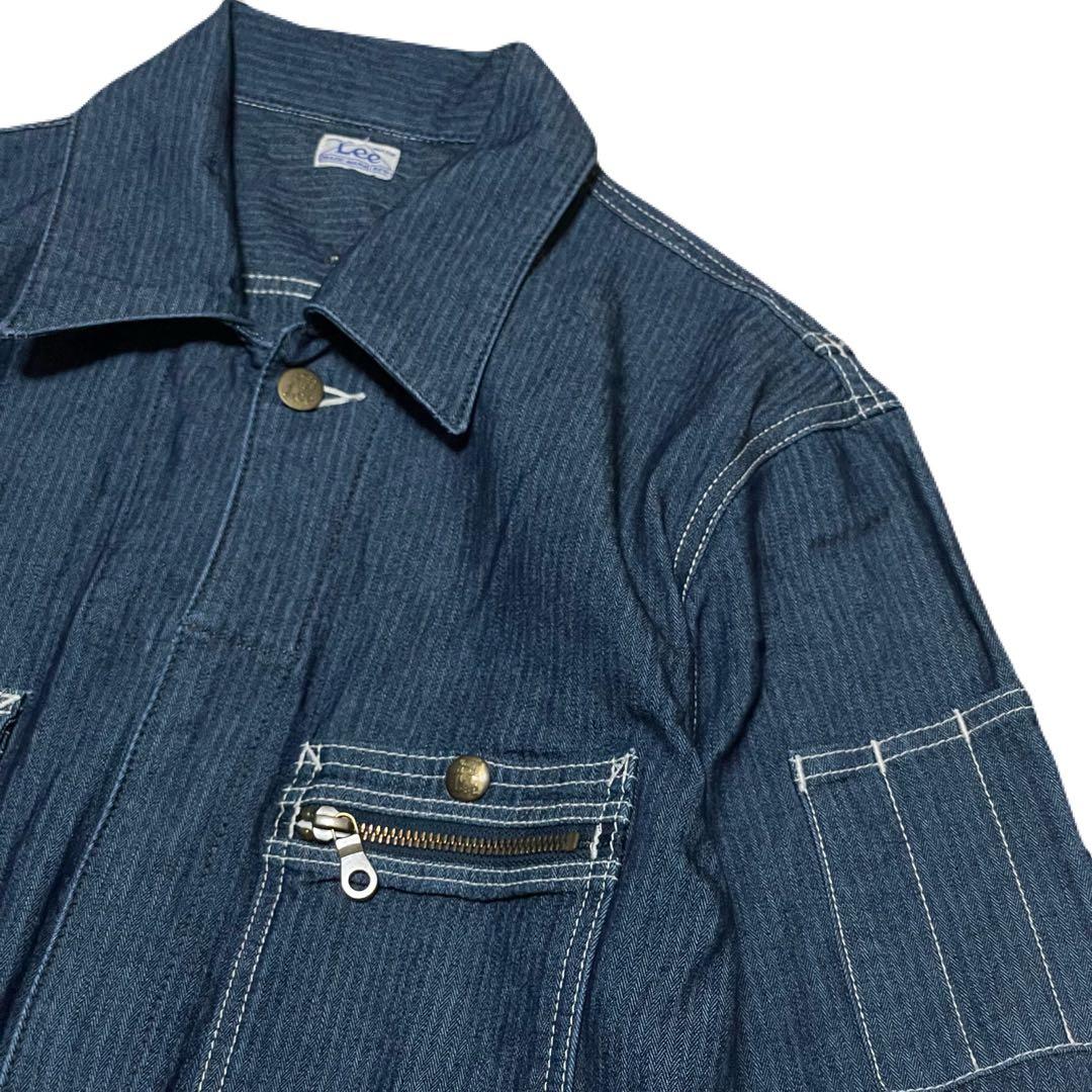 LEE ネイビー ストライプ つなぎオーバーオール つなぎ 使用頻度少なめ