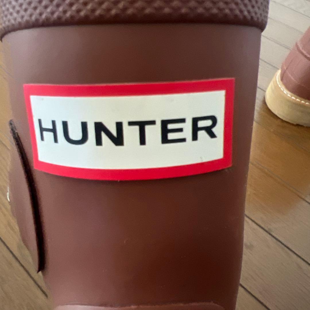 ハンター　オリジナル モックトゥ　ショート レインブーツ　25cm ブラウン