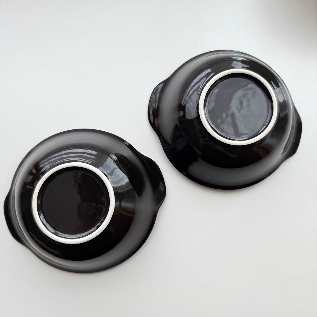 アラビア　キルタ　スープボウル　ブラック　2枚セット　北欧ヴィンテージ