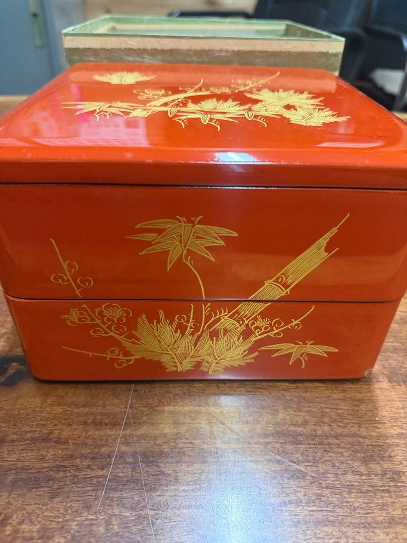 最高級　重箱　2段　巨匠職人　美しい　凄い綺麗デザイン