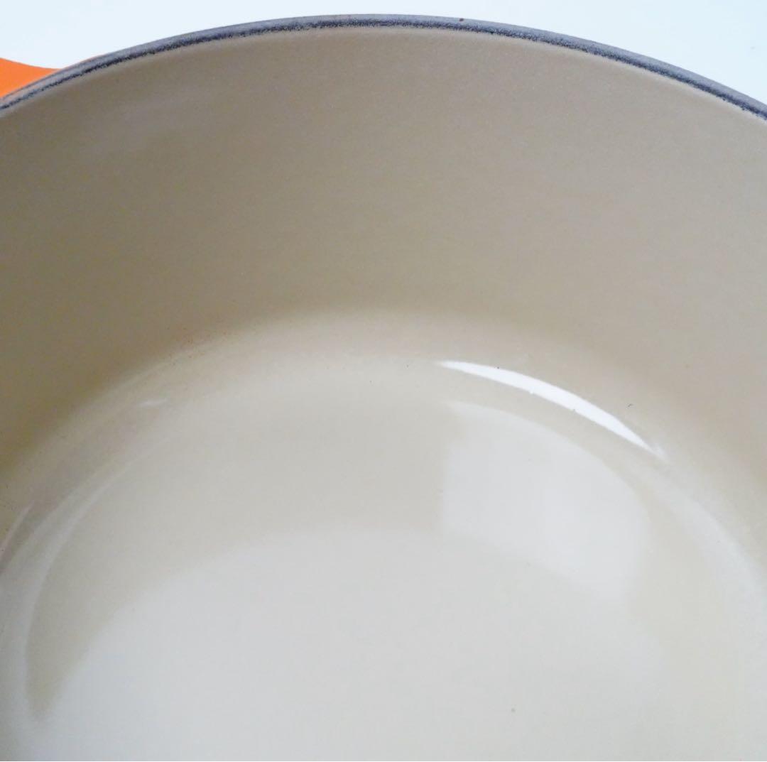 【極美品】LE CREUSET　ココット ロンド オレンジ　18cm