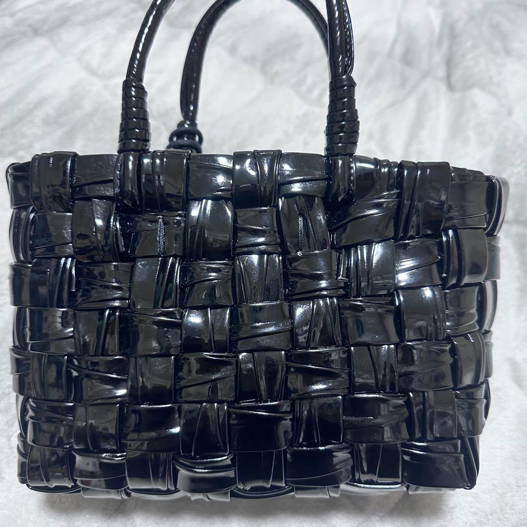 DSQUARED2 ブラック 編み込みトートバッグ