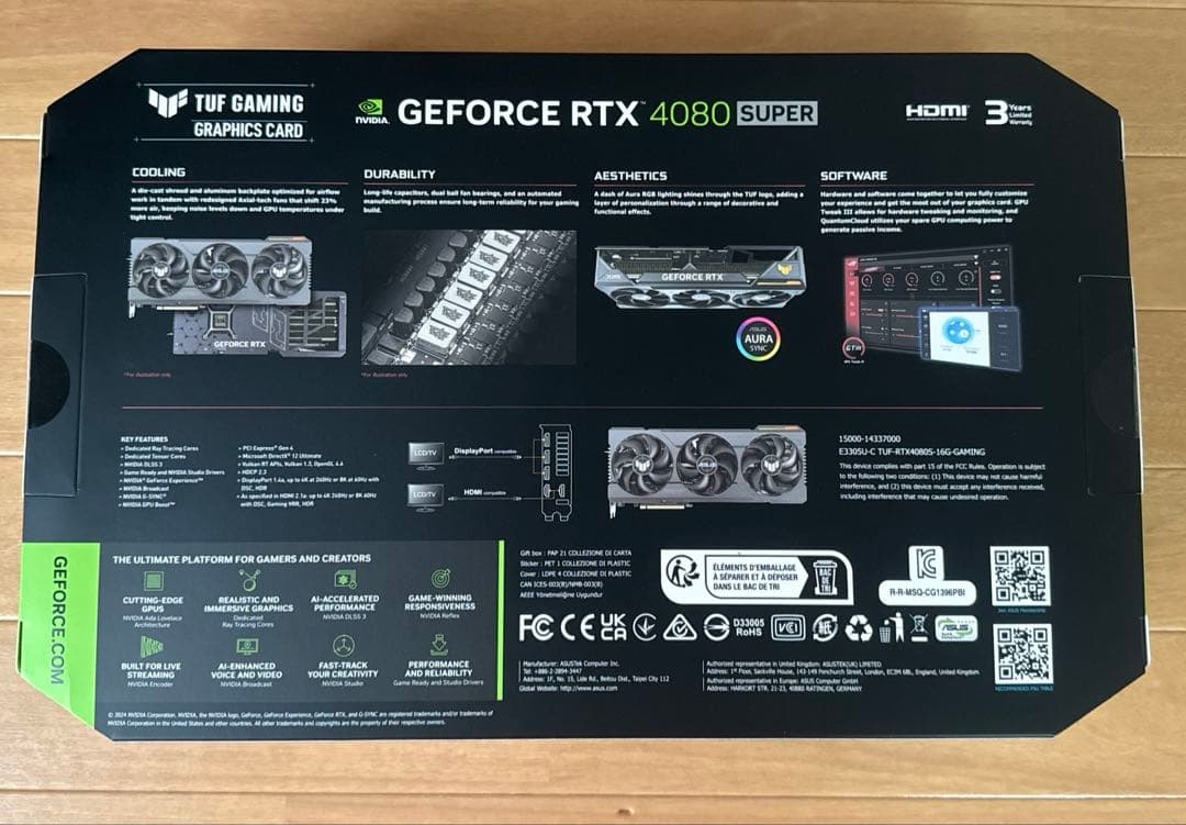 グラフィックボード・グラボ・ビデオカード ASUS TUF Gaming GeForce RTX 4080 Super