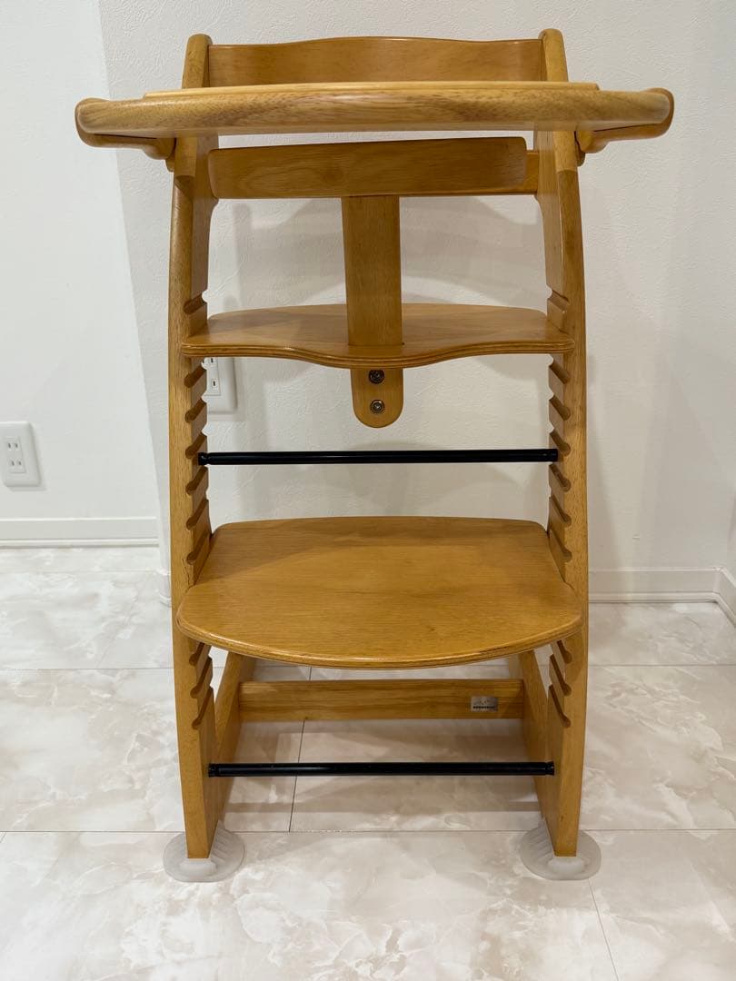 【極美品】大和屋 Slim すくすくチェア テーブル ガード付き 木製チェア