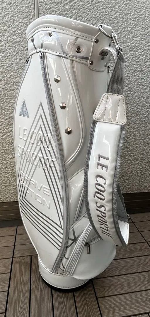 LE COQ SPORTIF エナメルキャディバッグ ホワイト