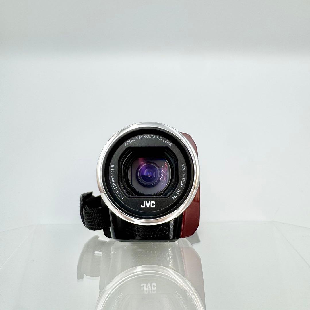 【美品】JVC GZ-E66-R ビデオカメラ フルHD 光学40倍ズーム