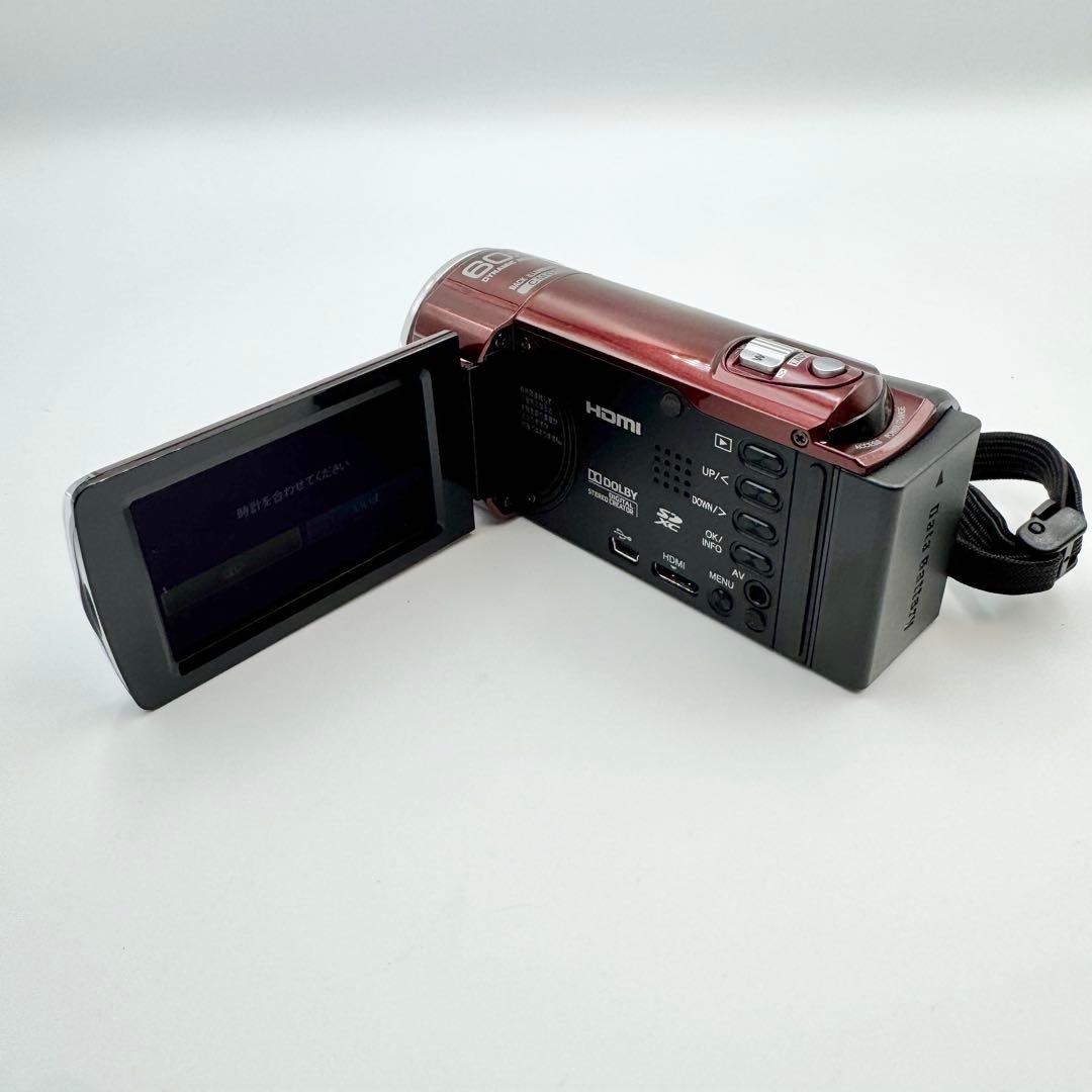 【美品】JVC GZ-E66-R ビデオカメラ フルHD 光学40倍ズーム