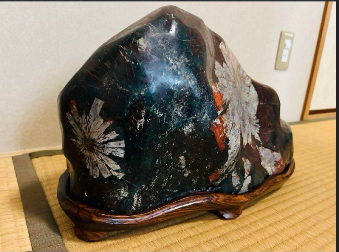 菊花石(岐阜県根尾谷)18.8㌔(台座含む)