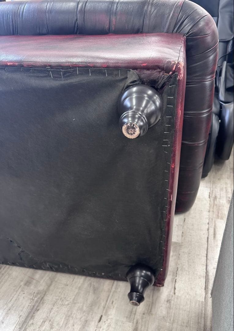 イギリスアンティーク　チェスターフィールド　1人掛けソファ