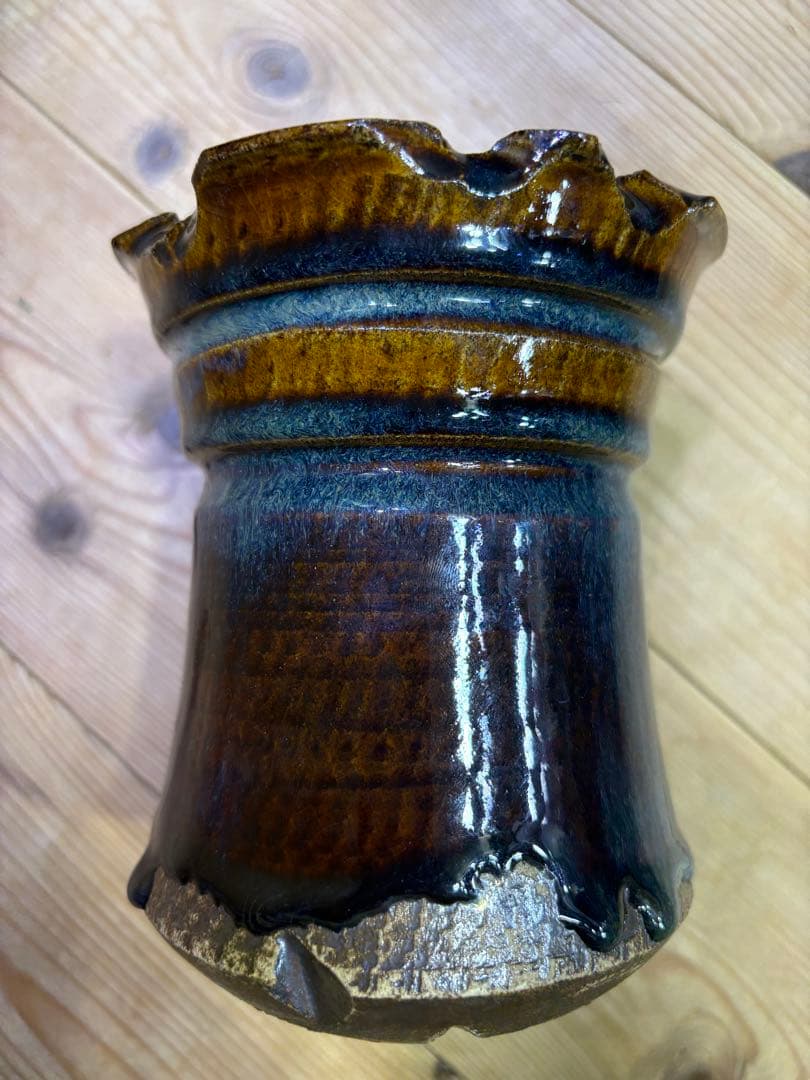 植物鉢　飴釉　NOPPO / 姫野翔太