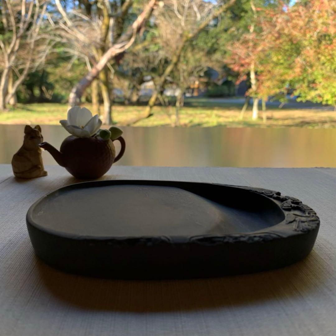 使い勝手良し♡古風なデザイン端渓硯