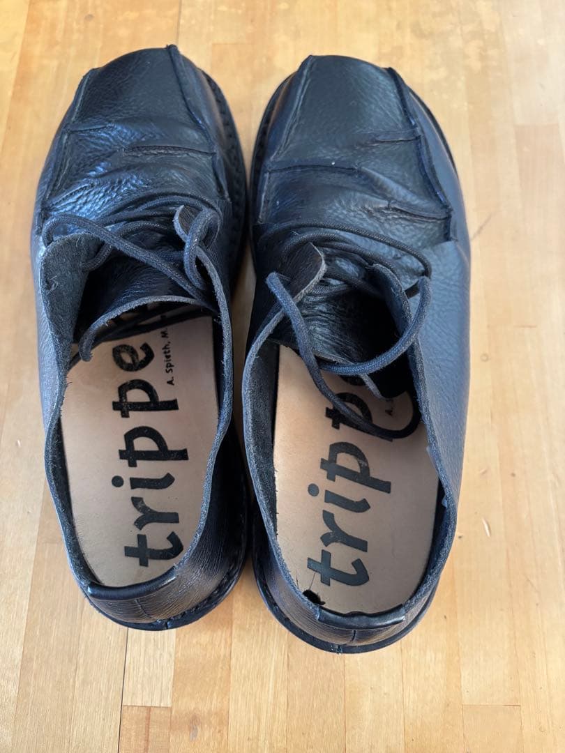 最終価格　trippen 黒 シューズ