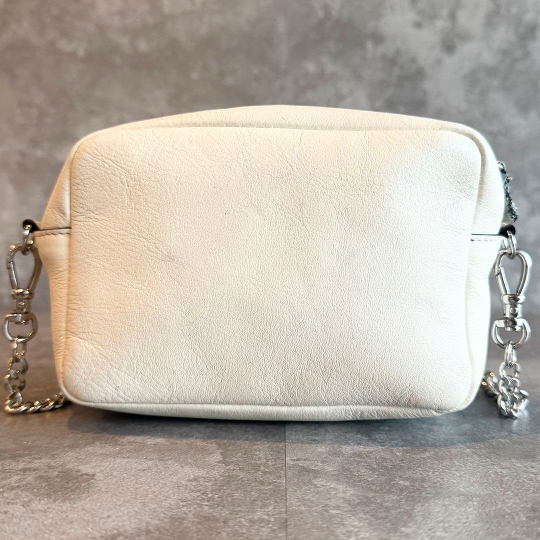 ⭐️ジェイアンドエムデヴィッドソン⭐️ペブル チェーン ショルダーバッグ ホワイト