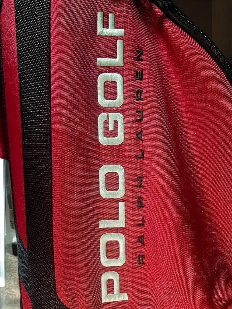クーラ美品　ラルフローレンPolo Golf レッドキャディバッグ