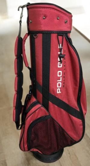 クーラ美品　ラルフローレンPolo Golf レッドキャディバッグ
