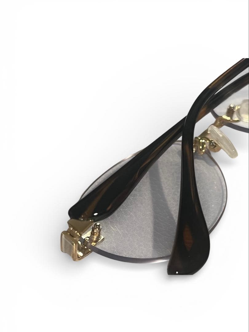 アイブレラ　クリアピュアWH×BRサングラス　UV フチなし　ブルーライトカット