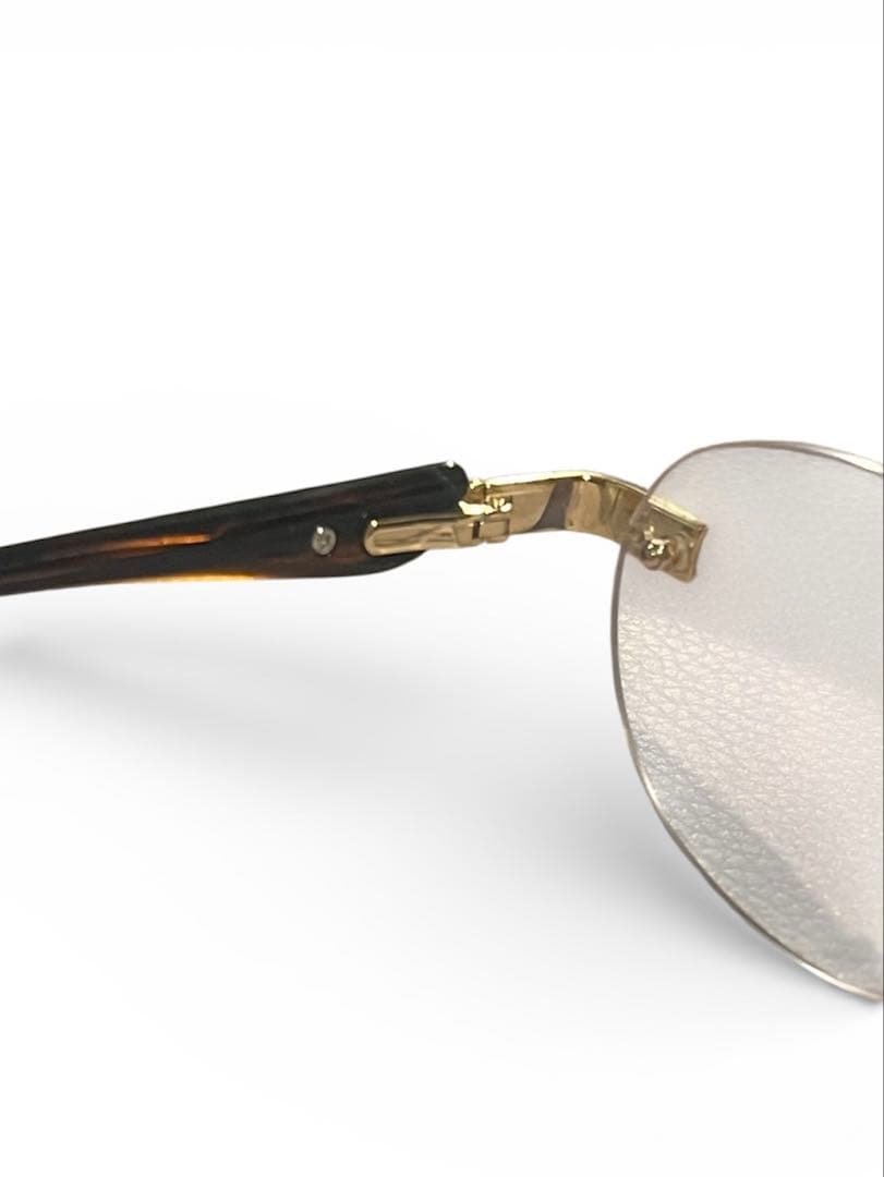 アイブレラ　クリアピュアWH×BRサングラス　UV フチなし　ブルーライトカット