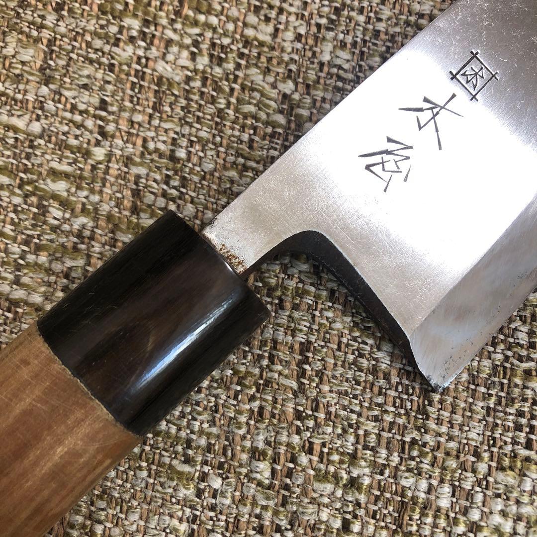 出刃庖丁　木屋特選イズツキ水牛柄16.5センチ