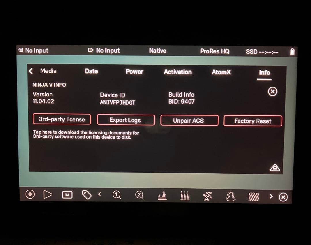 ATOMOS NINJA Ⅴ HDRモニタレコーダー、他(ケージ、SSDなど)