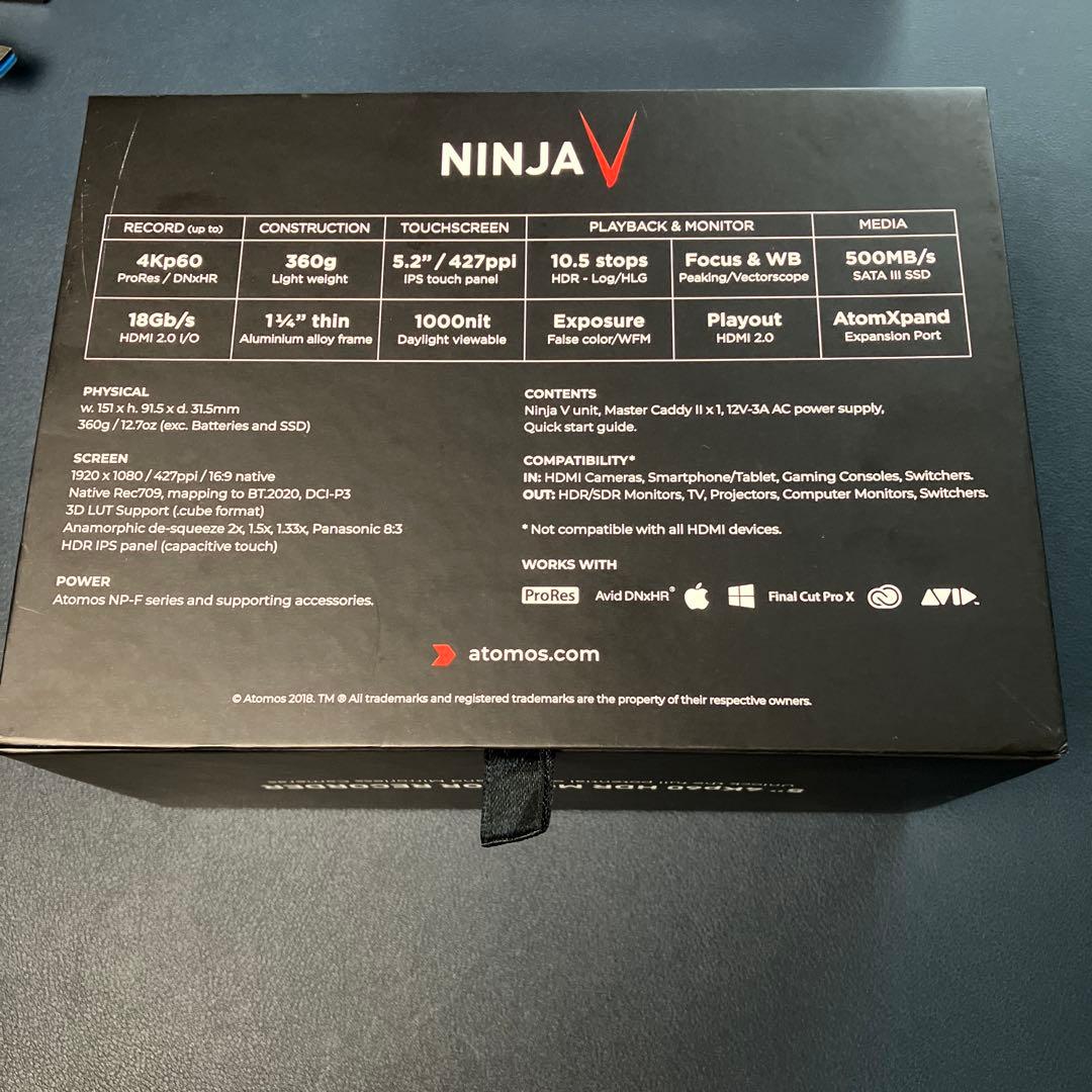 ATOMOS NINJA Ⅴ HDRモニタレコーダー、他(ケージ、SSDなど)