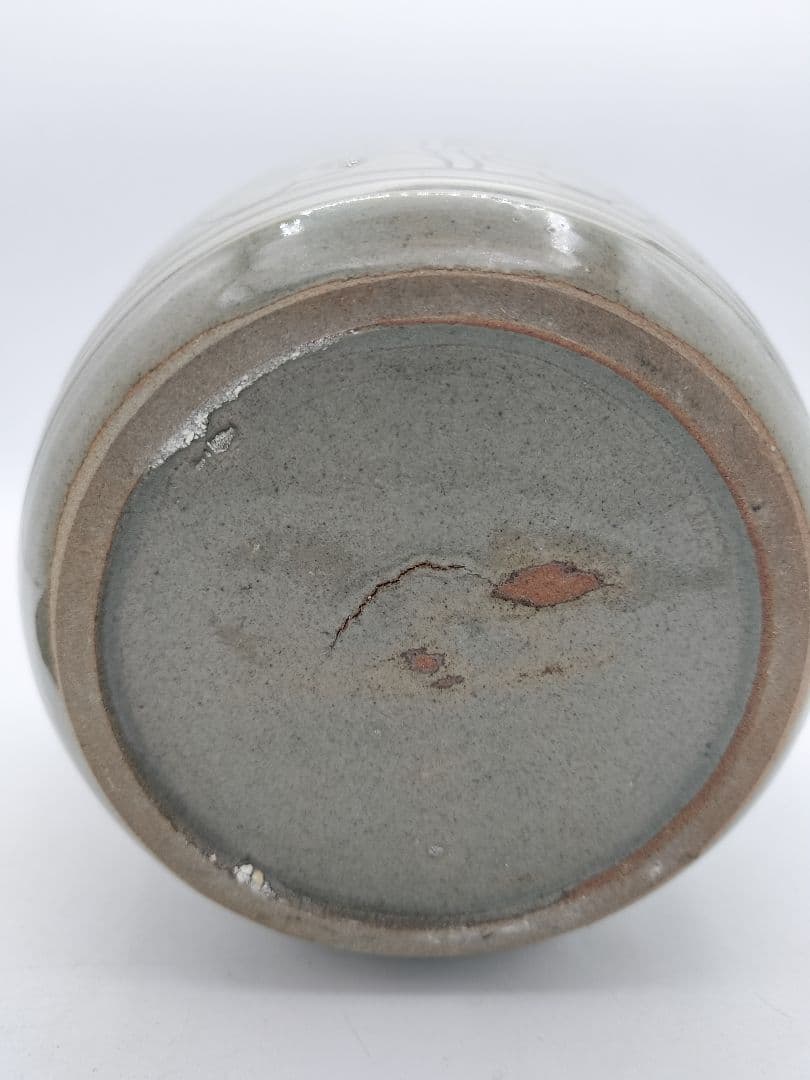 c499 水指 掻落 草花 廣州窯 趙小守 木箱 茶道具 古物