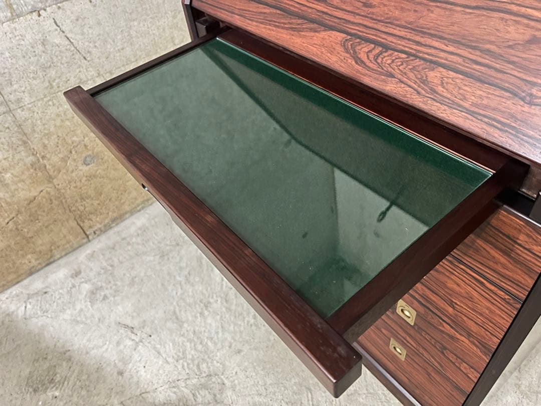 希少 山品木工社製 70年代　ビンテージ ライティングビューロー 机 チェスト