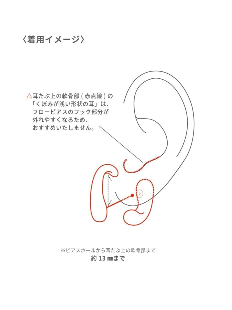 Ete ウェーブ フローピアス フロウ　エテ　シルバー　片耳ピアス