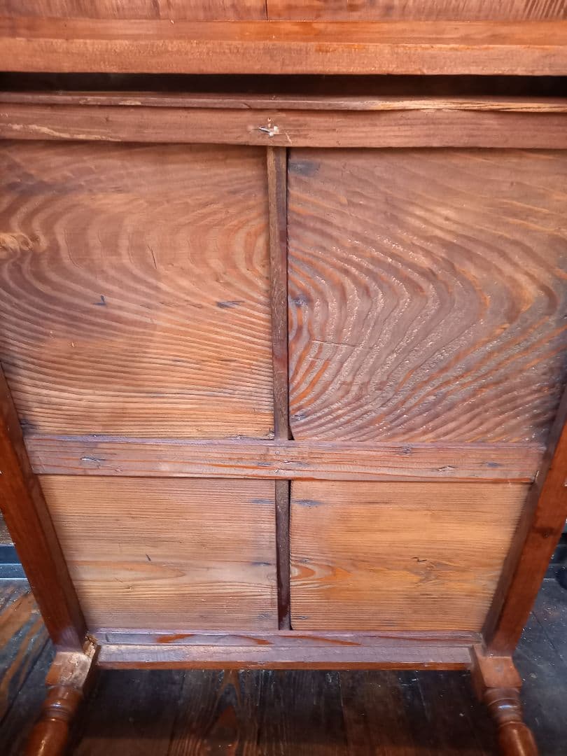 ジャパニーズ　ヴィンテージ　一枚板　天板　両側　引き出し　ローテーブル