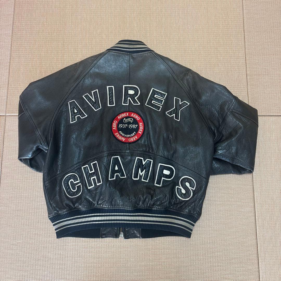 AVIREX アヴィレックス 50周年記念 レザースタジャン VARSITY